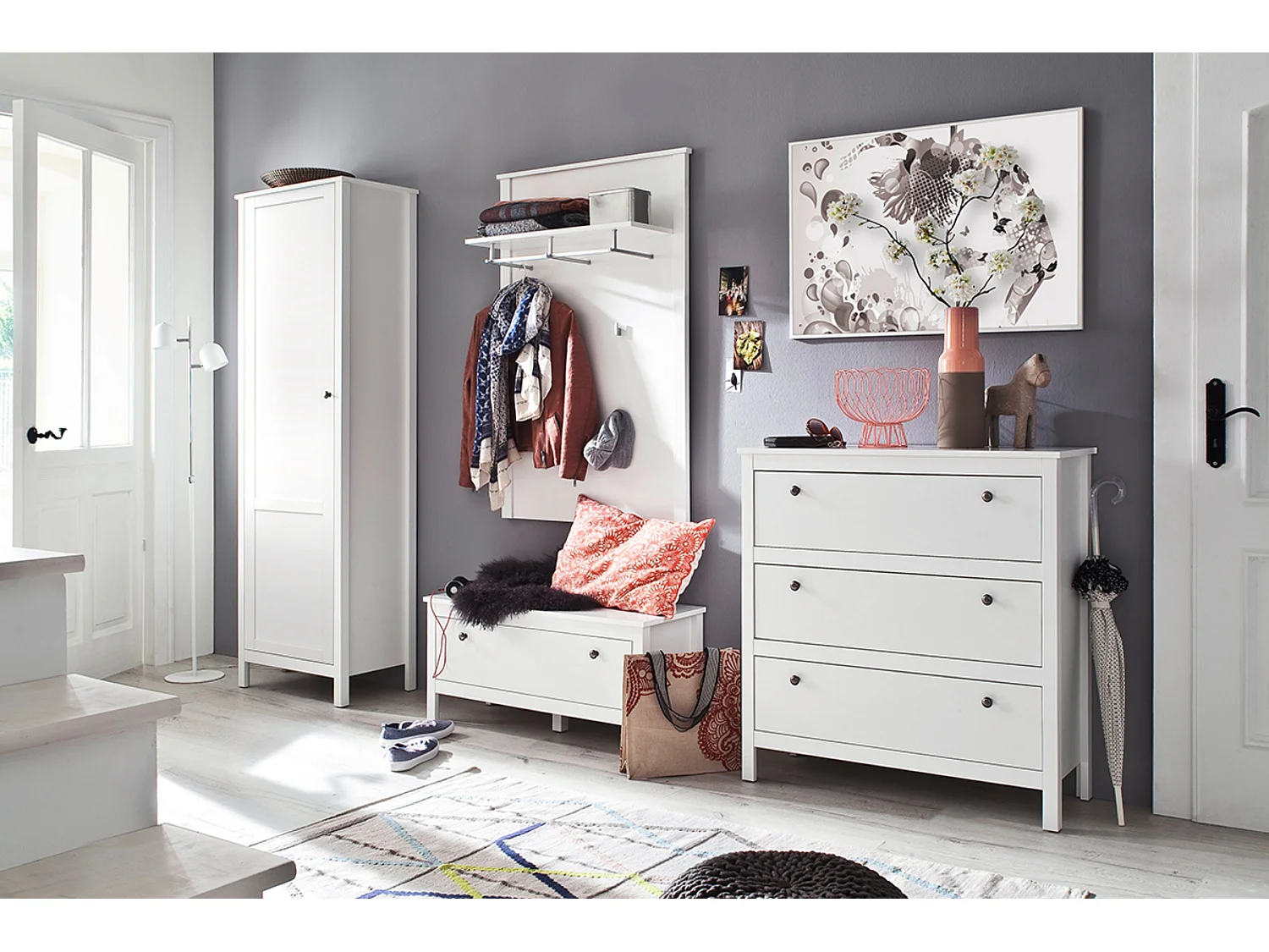 Regal Metallkugelgriffe zeitloses Design - weiß - FARGE