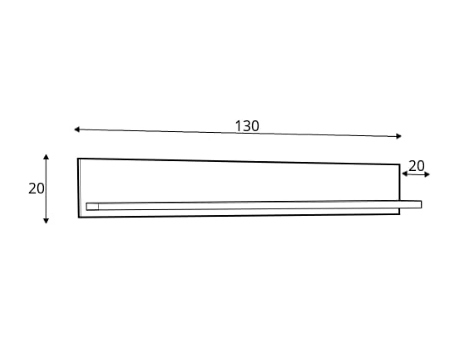 Wandregal zeitloses Design - weiß - LEMAS