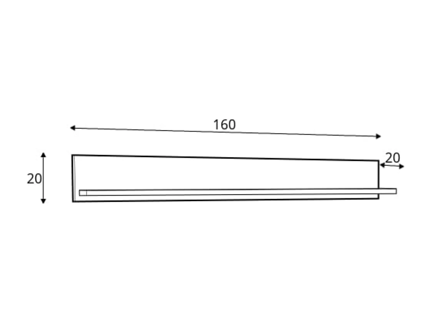 Wandregal zeitloses Design - weiß - LEMAS