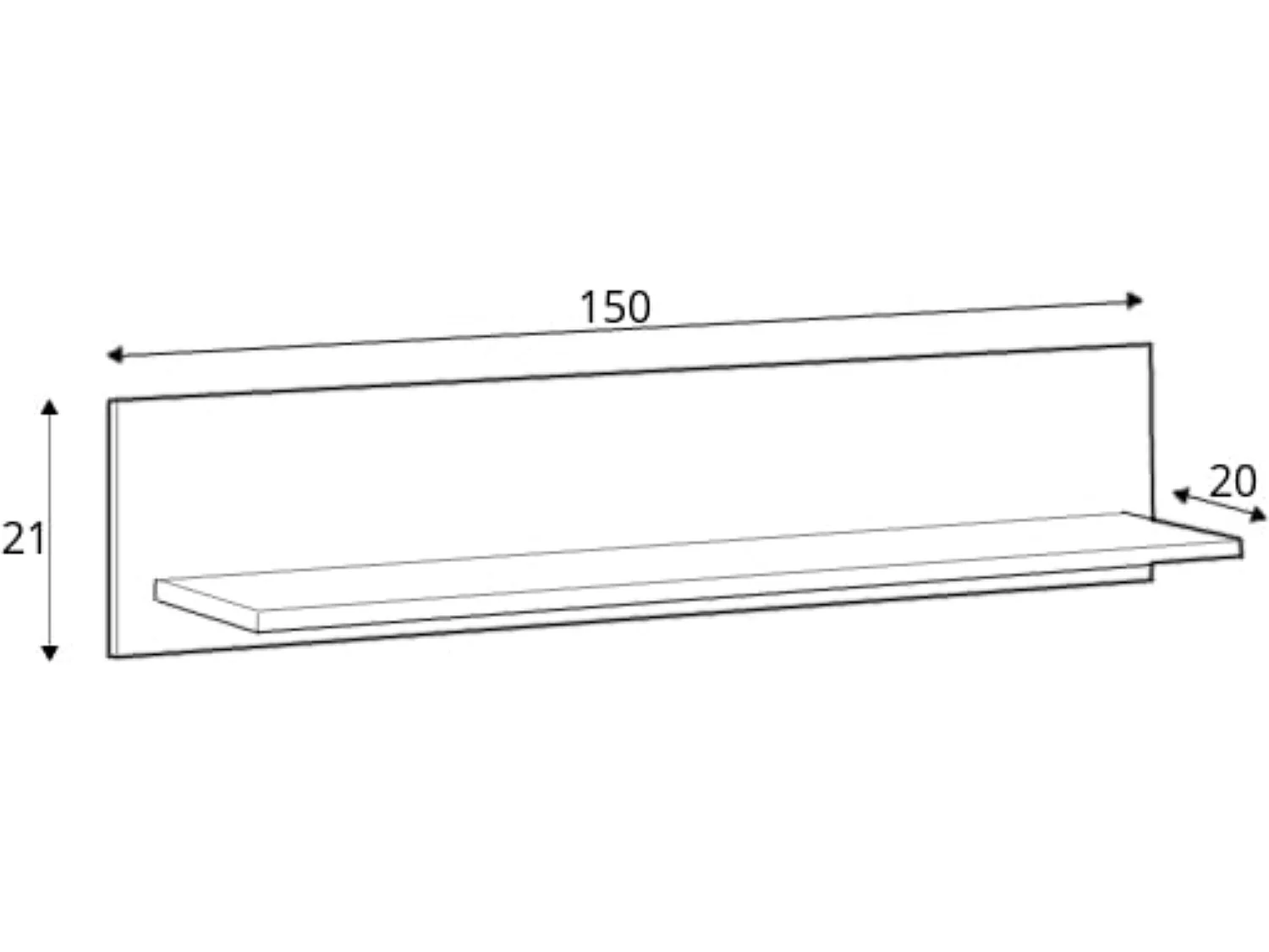 Hängendes Regal zeitloses Design - weiß - DAMINO