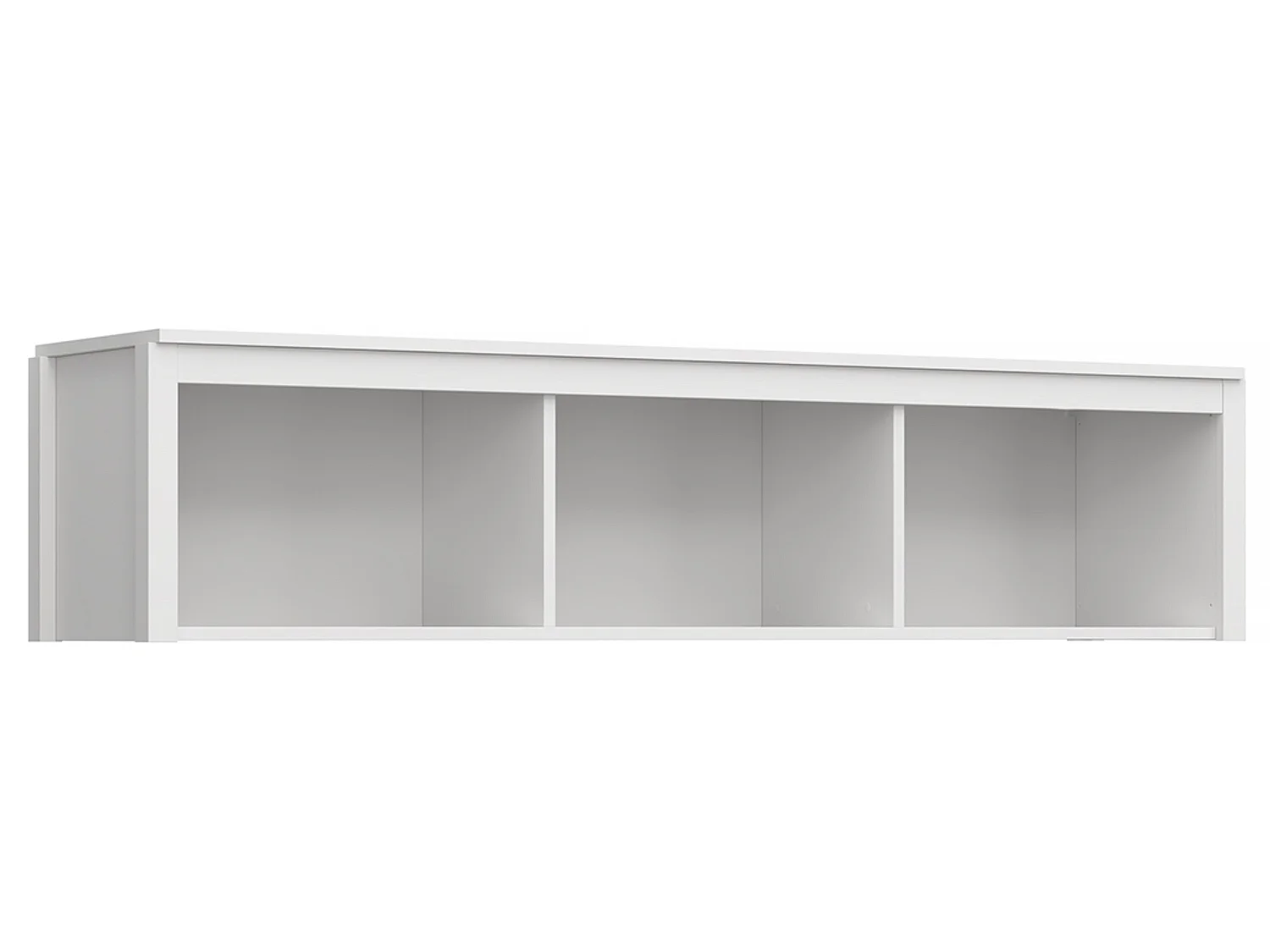 Hängendes Bücherregal mit  ABS-Kanten - Ohne LEDs - weiß - FARGE