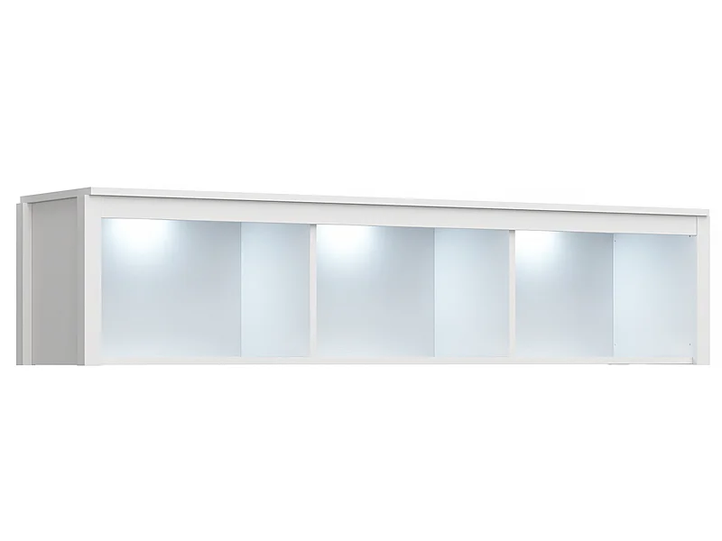 Hängendes Bücherregal mit  ABS-Kanten - Ohne LEDs - weiß - FARGE