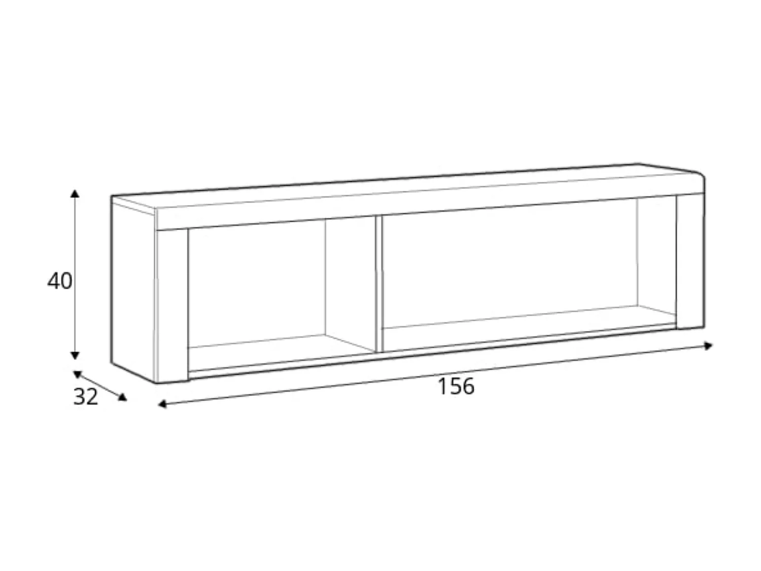 Wandregal - Weißglanz - weiß - DAMINO