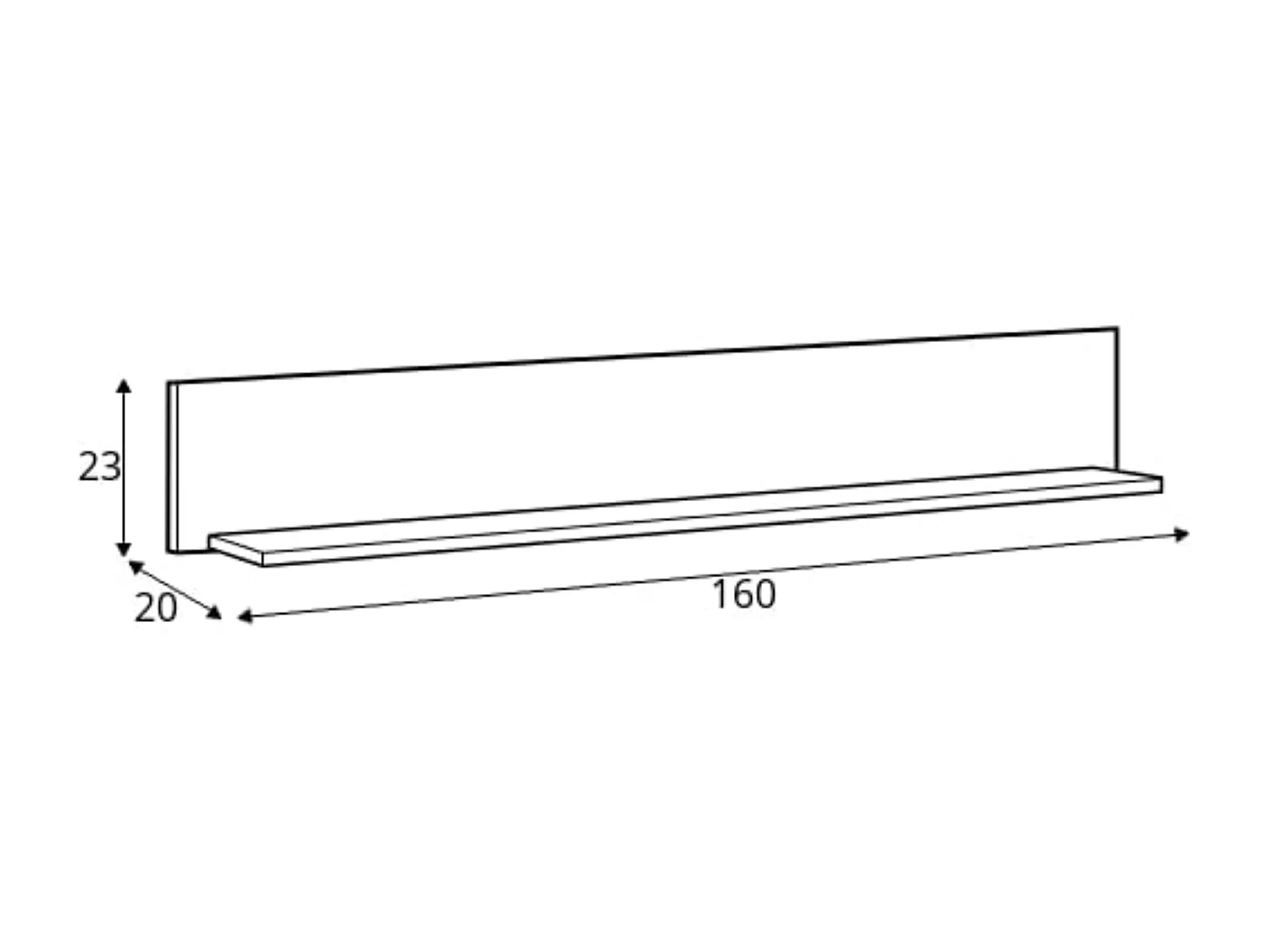 Hängendes Regal ABS-Kanten - weiß - FARGE