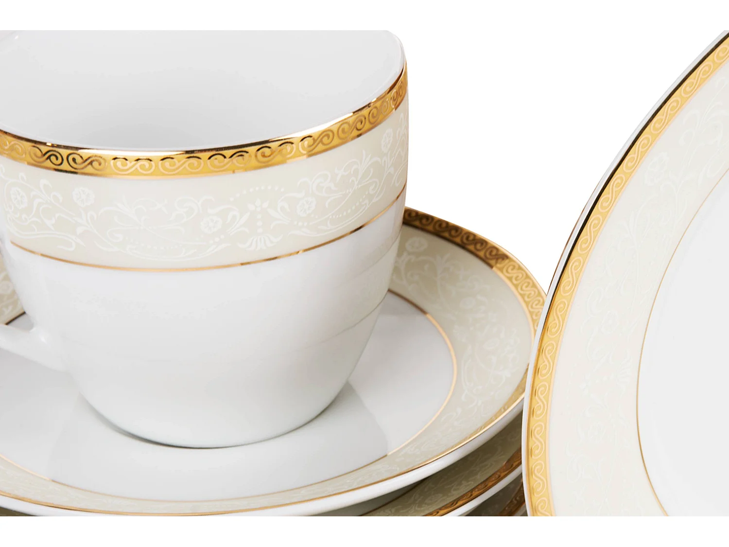 Teeservice für 6 Personen (12 Artikel) - Porzellan - Gold - AGAWA GOLD