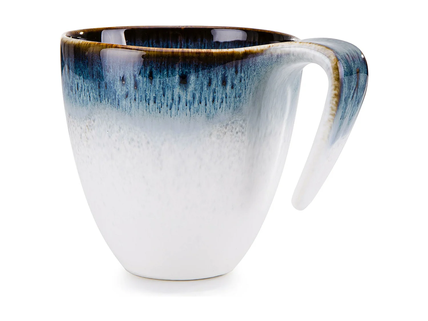 Becher 6-tlg mit reaktiver Glasur - Porzellan - marineblue - TIME DIM