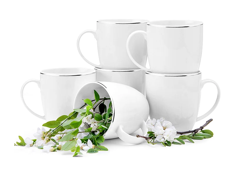 Becher-Set 380ml 6-tlg 6 Personen - Porzellan - Weiß - BOSS