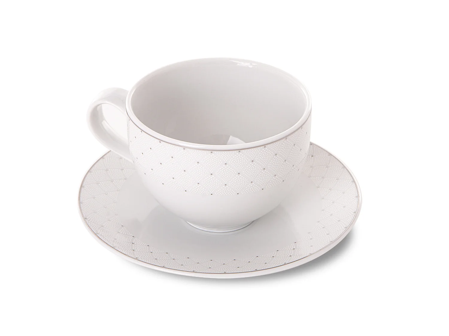 Tassenset 6 Pers. (12 Artikel) - Porzellan - weiß - AMELIA CARMEN