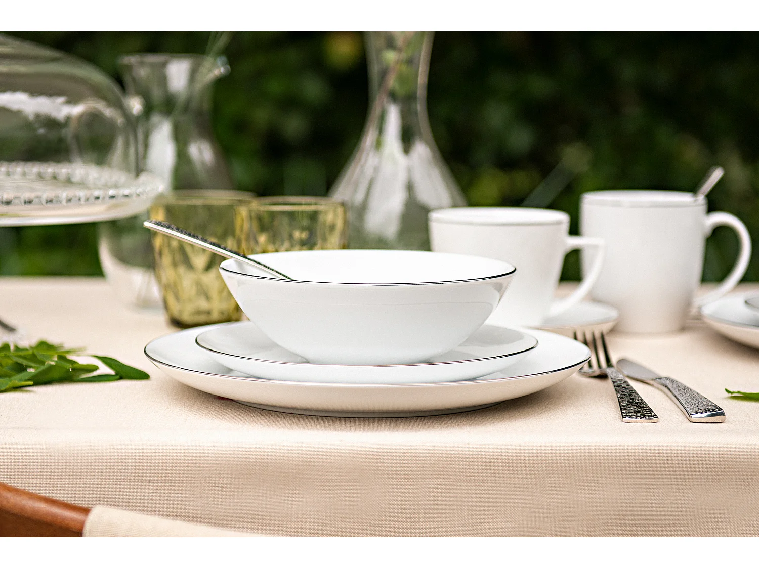 Kaffeeservice 350ml (12-tlg) 6 Personen - Porzellan - Weiß - BOSS