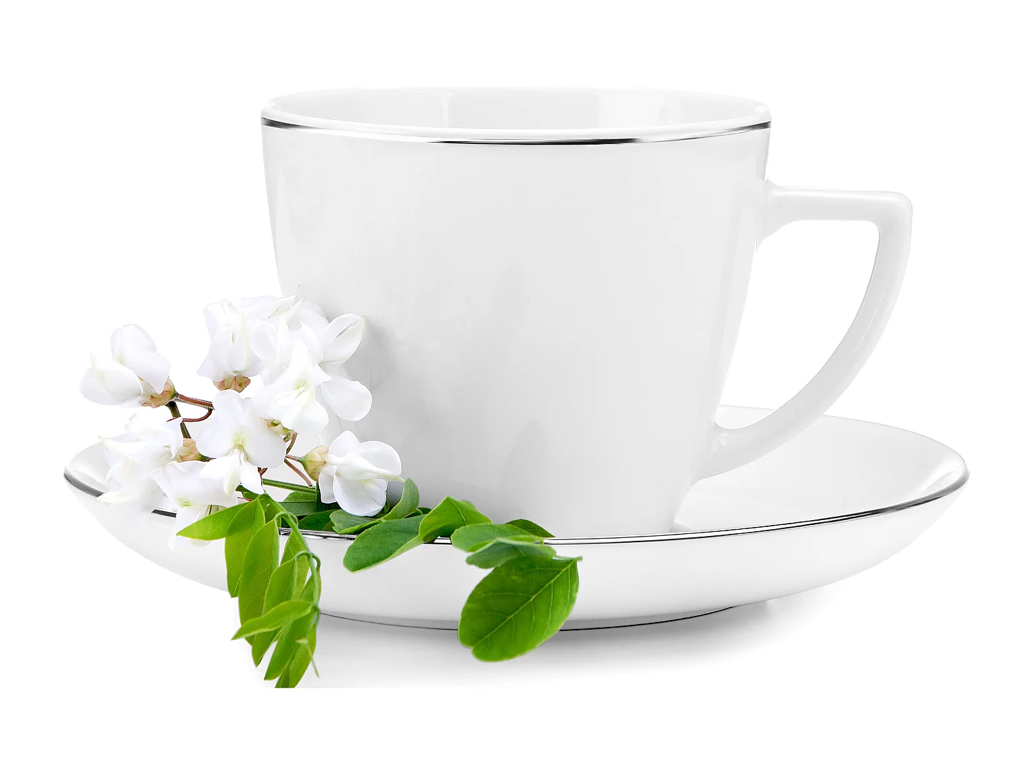 Kaffeeservice 350ml (12-tlg) 6 Personen - Porzellan - Weiß - BOSS