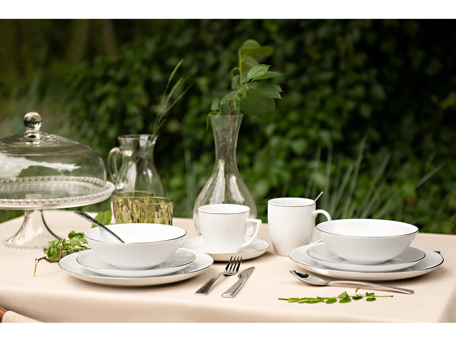 Kaffeeservice 350ml (12-tlg) 6 Personen - Porzellan - Weiß - BOSS