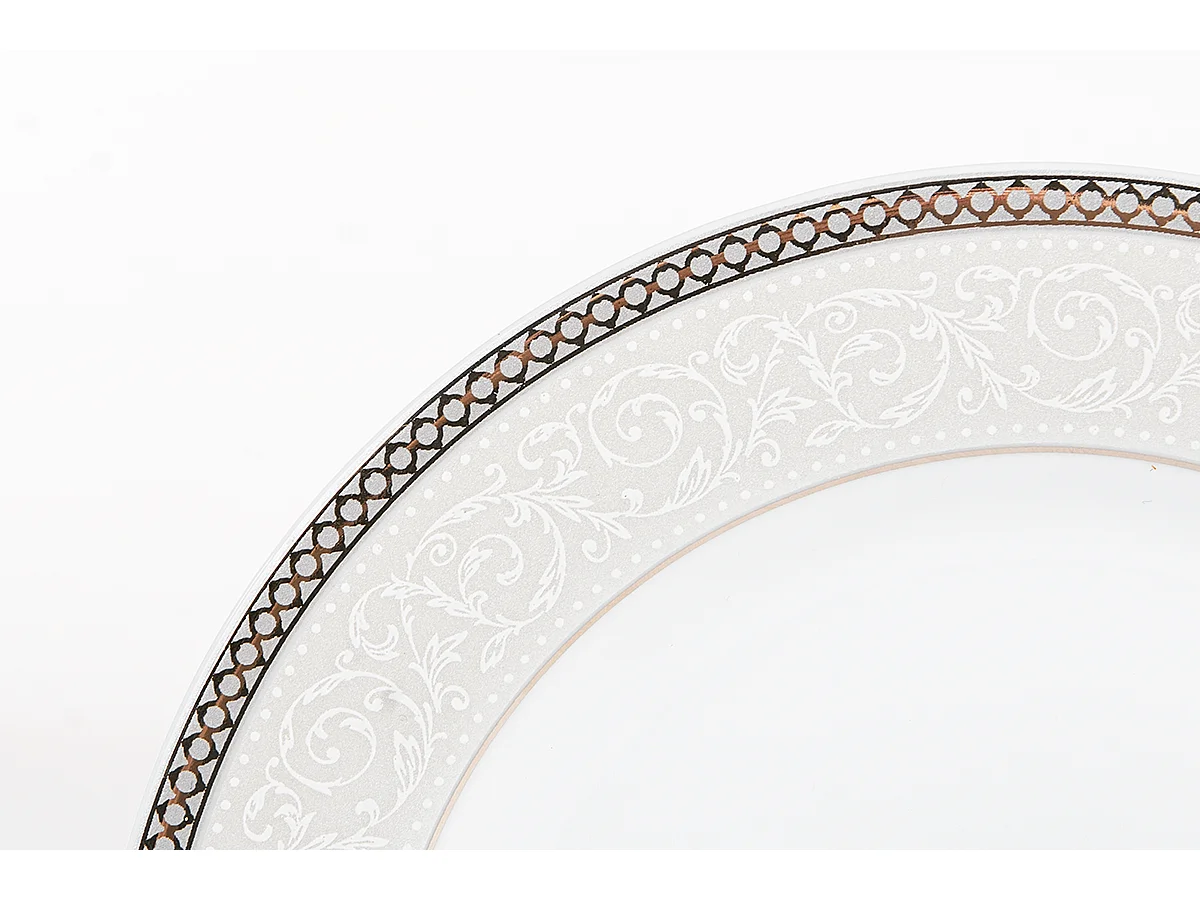 Teeservice für 6 Personen (15-teilig) - Porzellan - Platin - MARTHA PLATIN