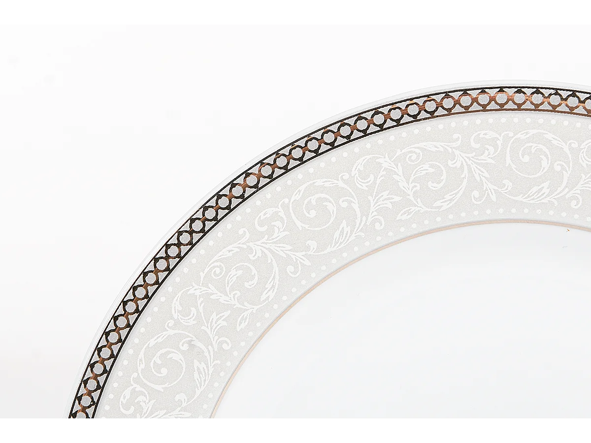 Teeservice für 6 Personen (15-teilig) - Porzellan - Platin - MARTHA PLATIN