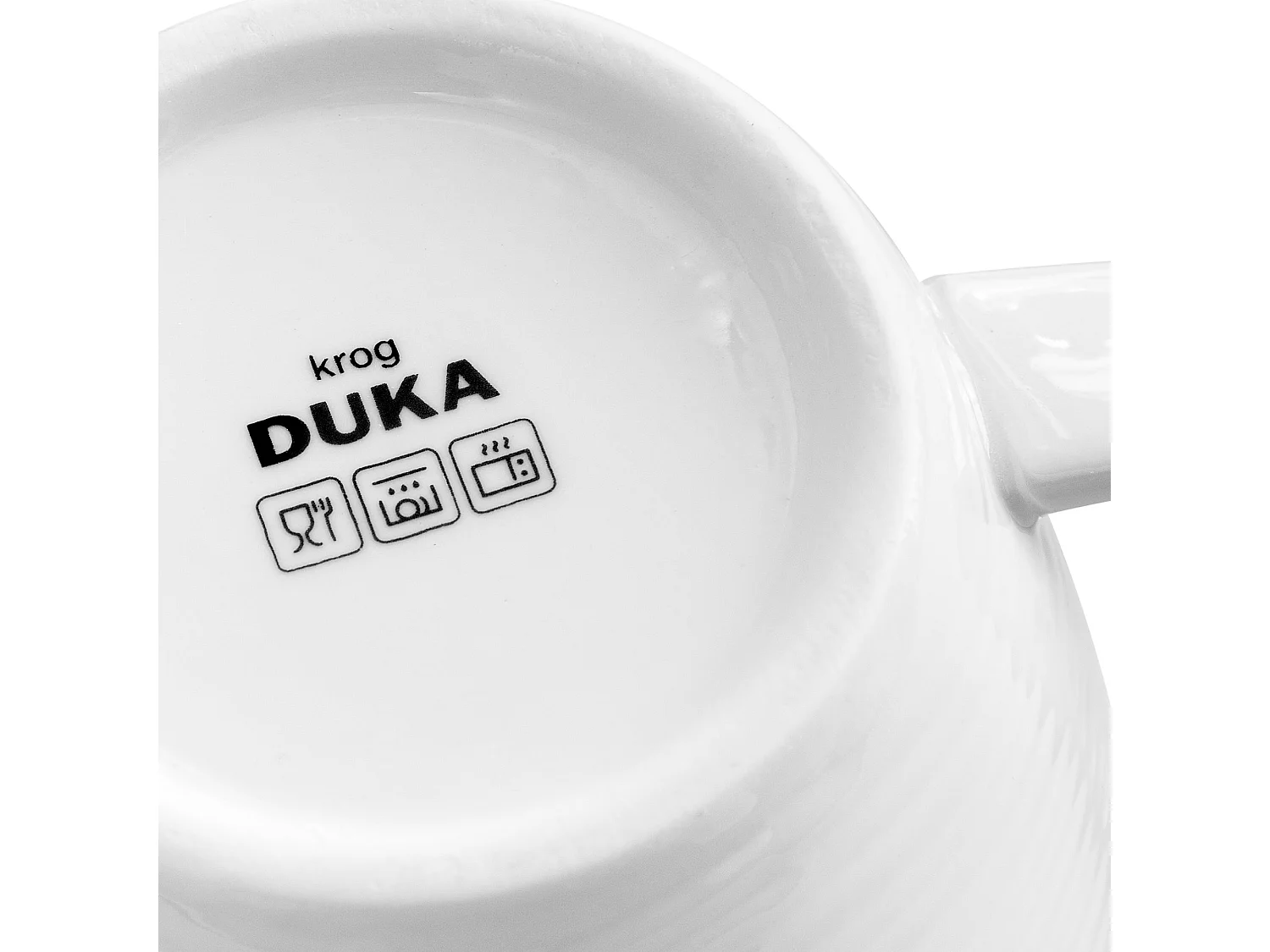 Becher 6tlg. handgefertigt maritimer Stil - Porzellan - weiß - KROG