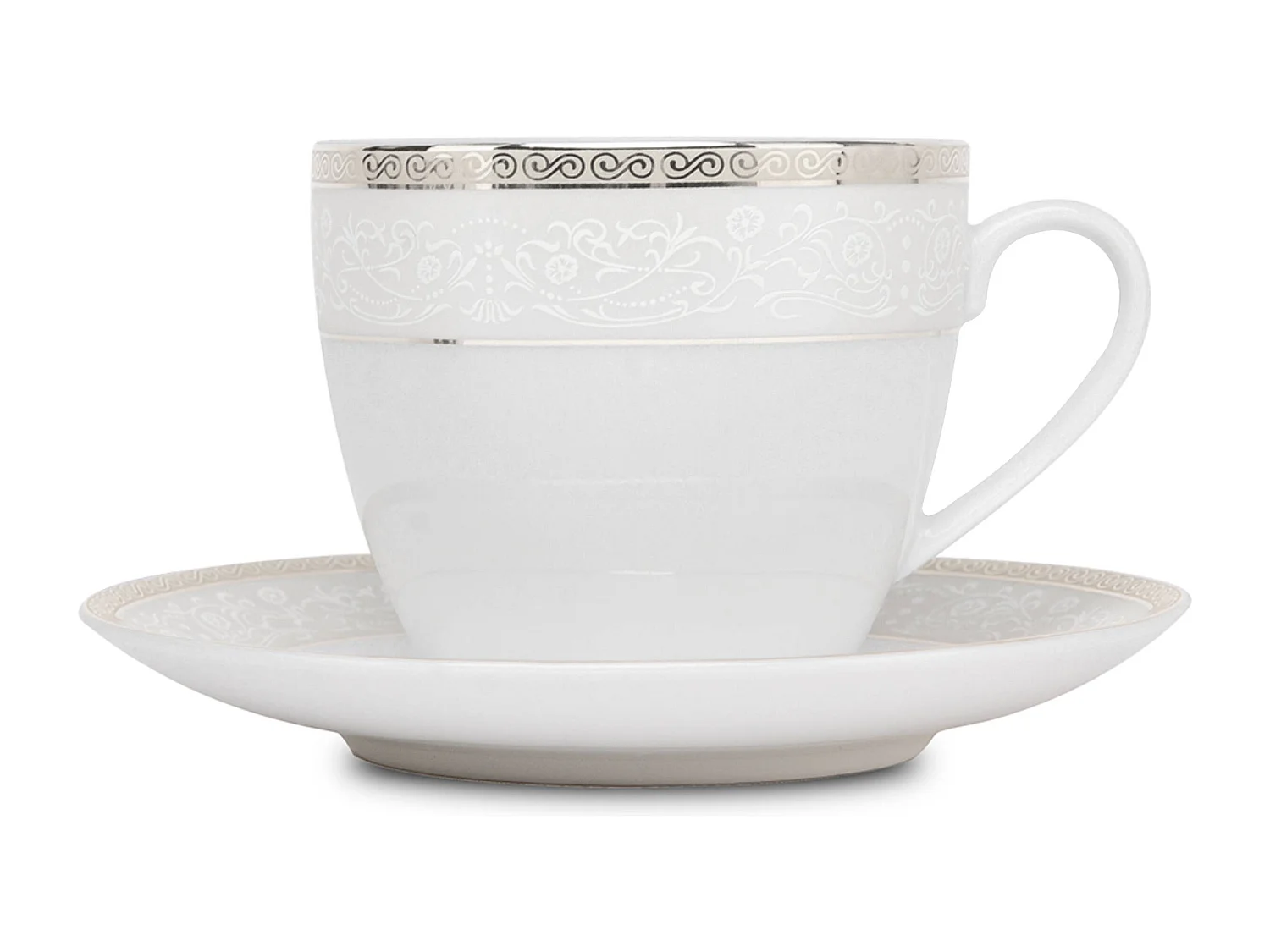 Teeservice für 6 Personen (12 Artikel) - Porzellan - Platin - AGAWA PLATIN