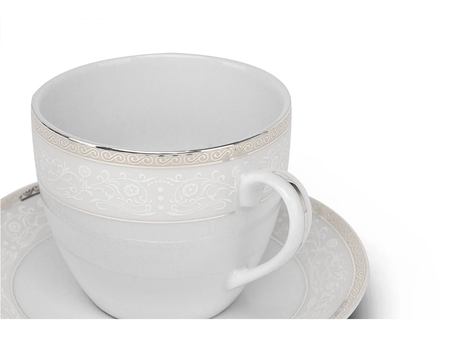 Teeservice für 6 Personen (12 Artikel) - Porzellan - Platin - AGAWA PLATIN