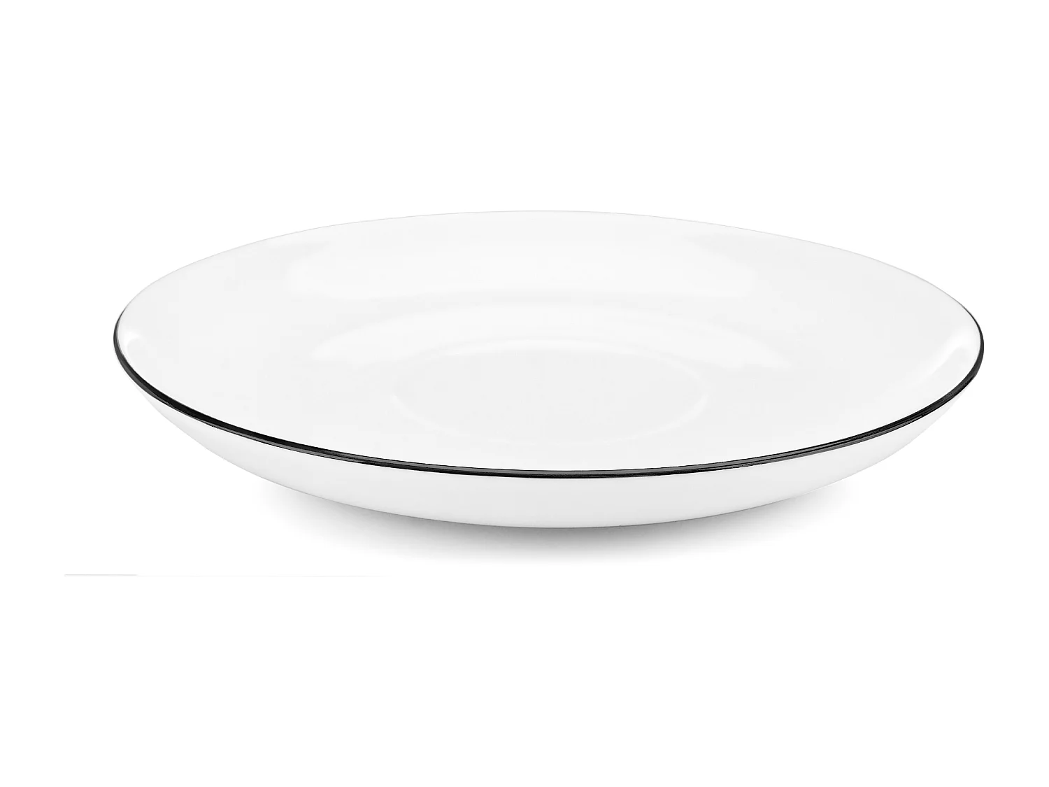 Tassenset 6 Pers. (12 Artikel) - Porzellan - Schwarzer Rand - BOSS