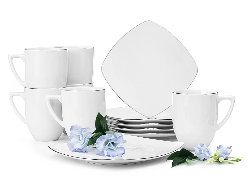 Teeservice 6 Personen (12 tlg.) - Weiß - CARLINA