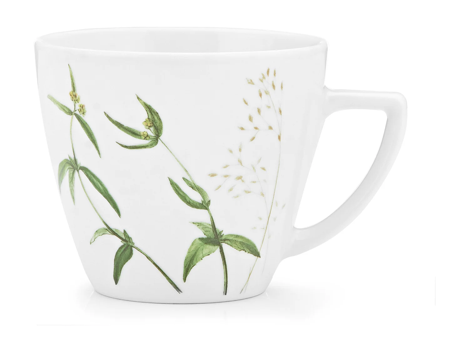 Kaffeeservice 350ml (12-tlg) 6 Personen - Porzellan - weiß/grün - BOSS