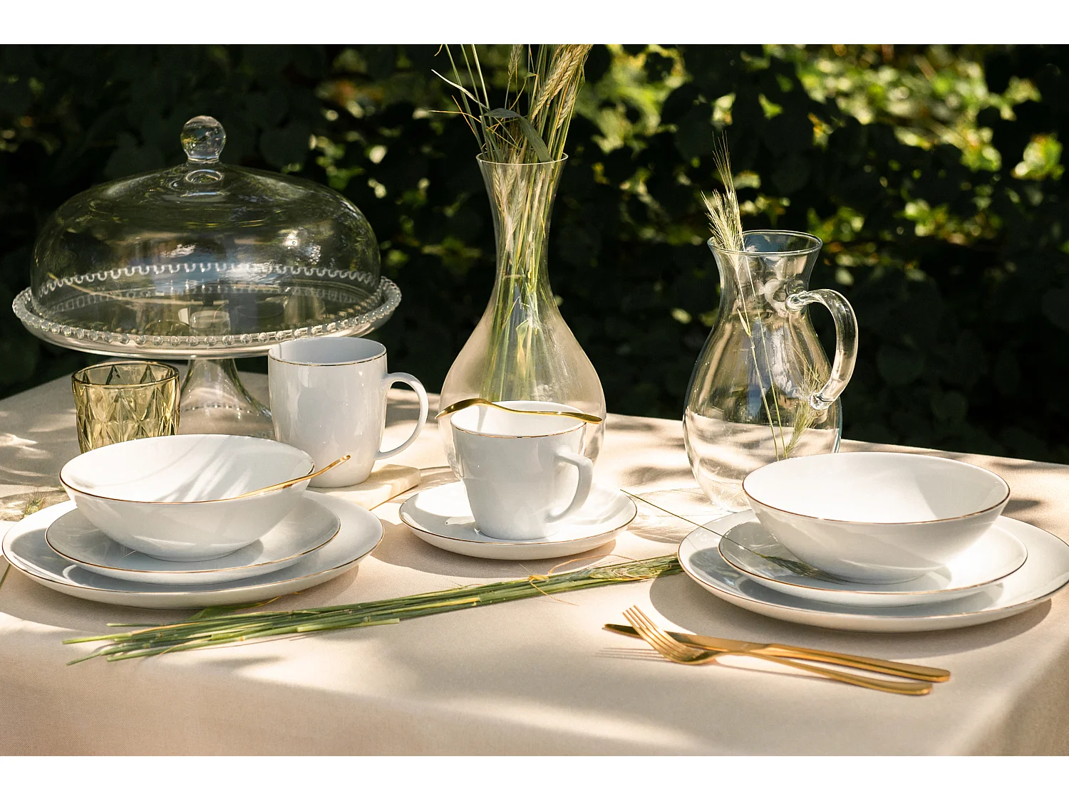 Kaffeeservice 350ml (12-tlg) 6 Personen - Porzellan - Weiß - BOSS