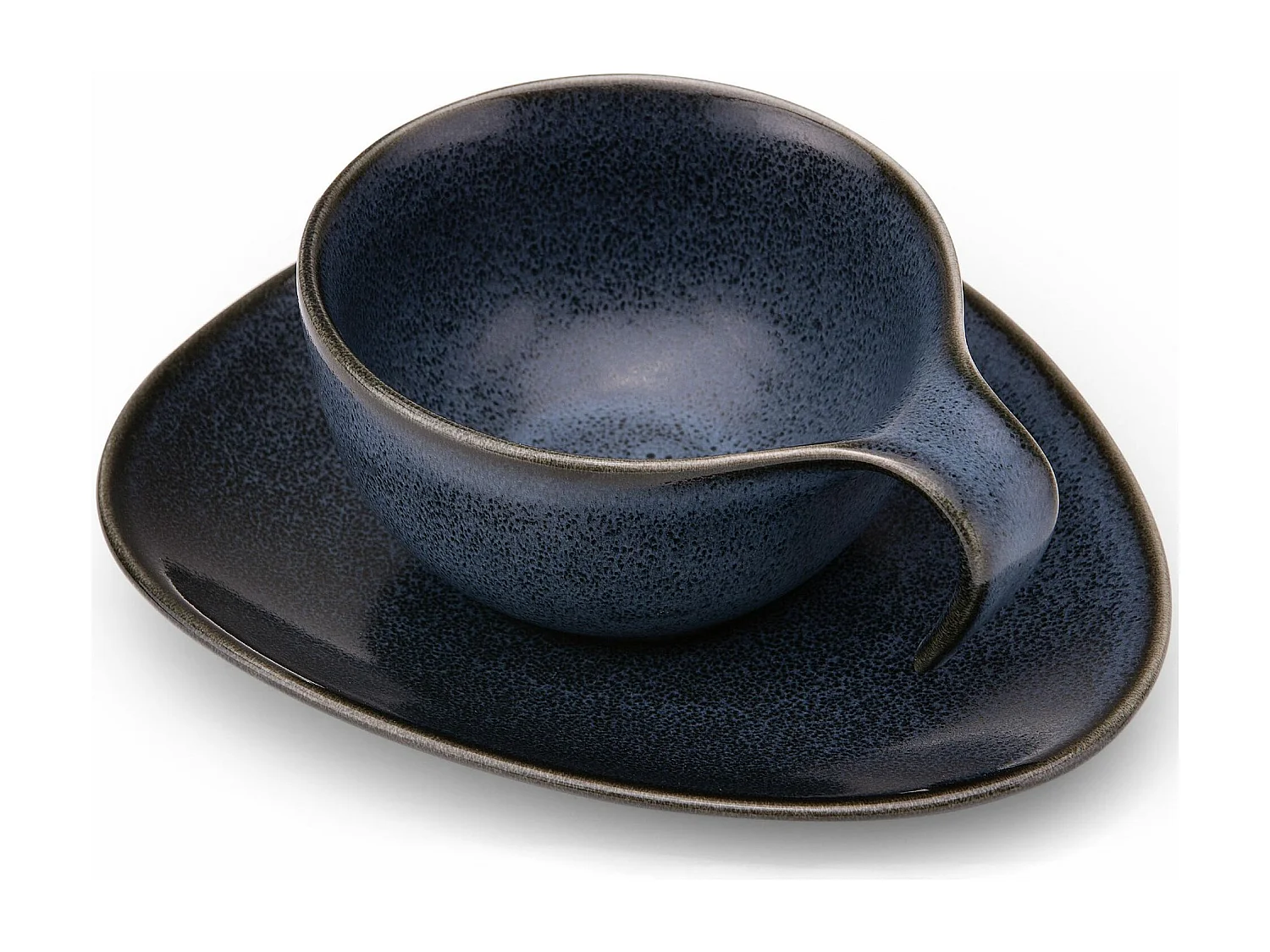 Kaffeeservice (12-tlg) 6 Personen - Porzellan - schwarz - TIME BLACK