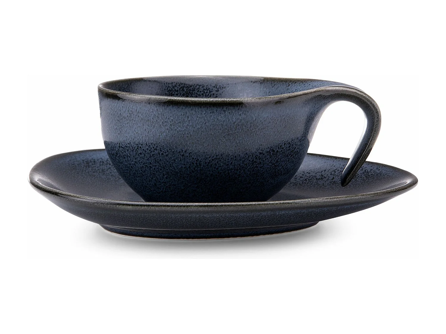 Kaffeeservice (12-tlg) 6 Personen - Porzellan - schwarz - TIME BLACK