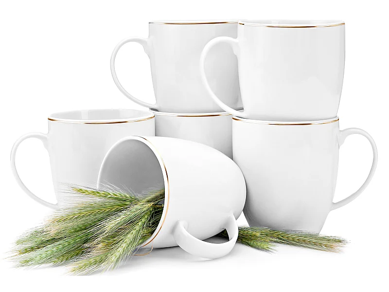 Becher-Set 380ml 6-tlg 6 Personen - Porzellan - Weiß - BOSS