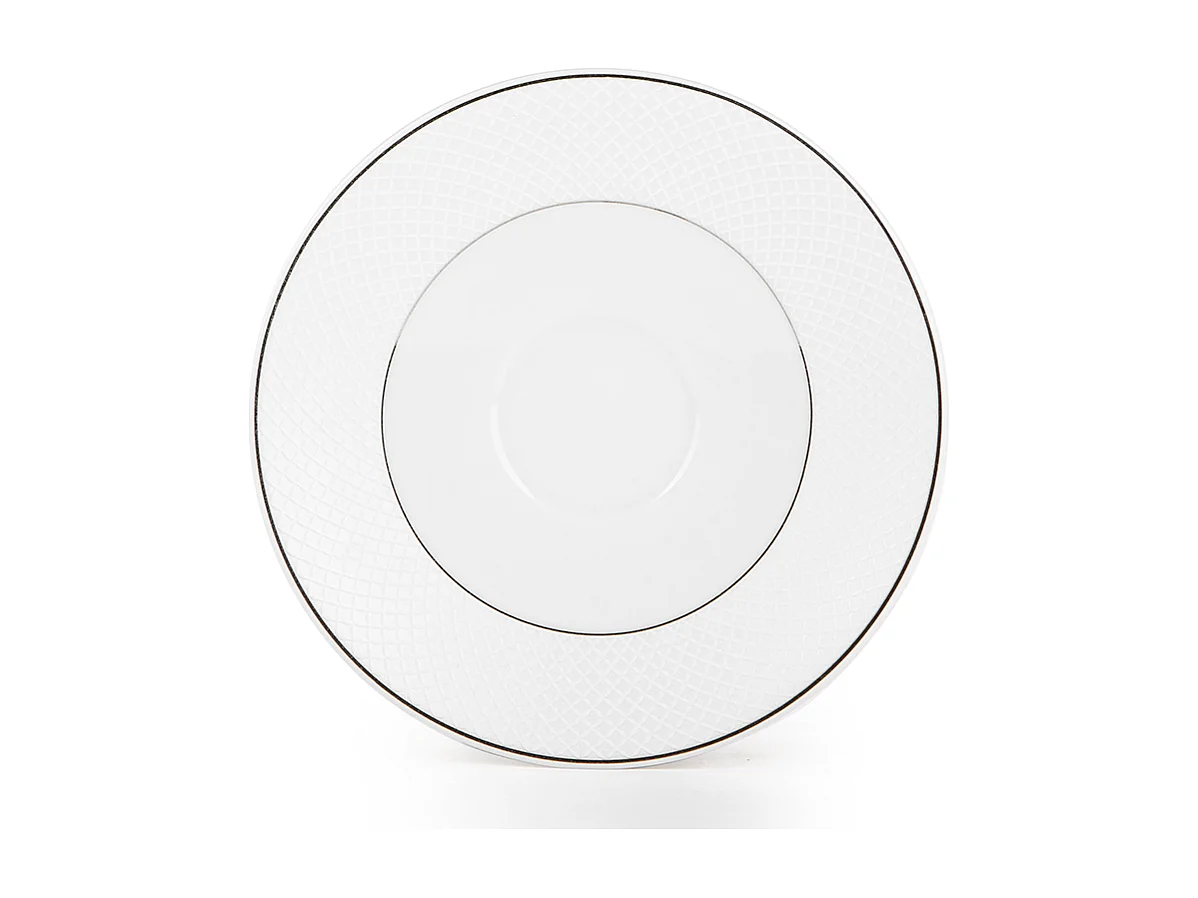 Kaffeeset für 6 Personen (9 Artikel) - Porzellan - Weiß - AMELIA SATIN