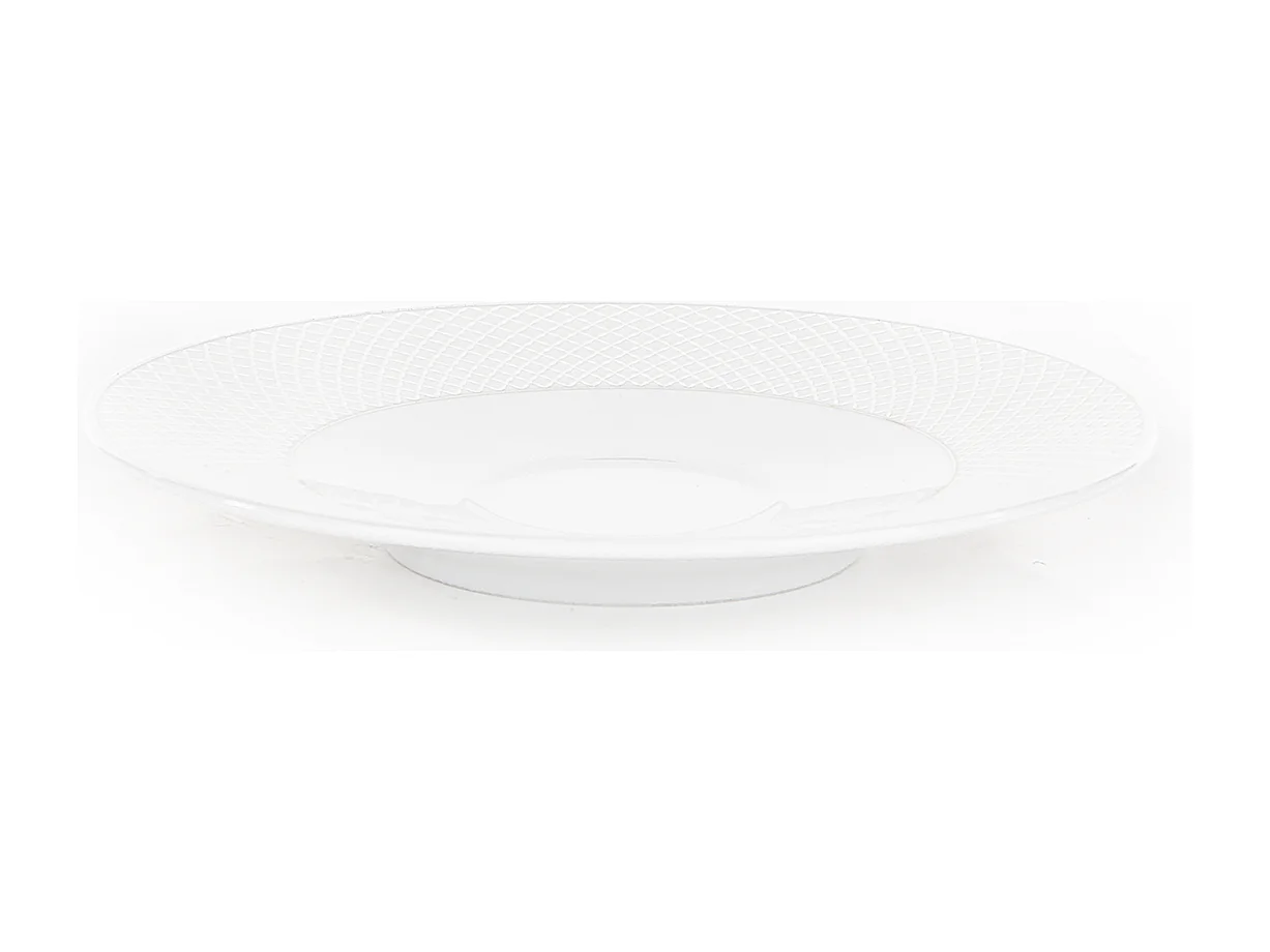 Kaffeeset für 6 Personen (9 Artikel) - Porzellan - Weiß - AMELIA SATIN