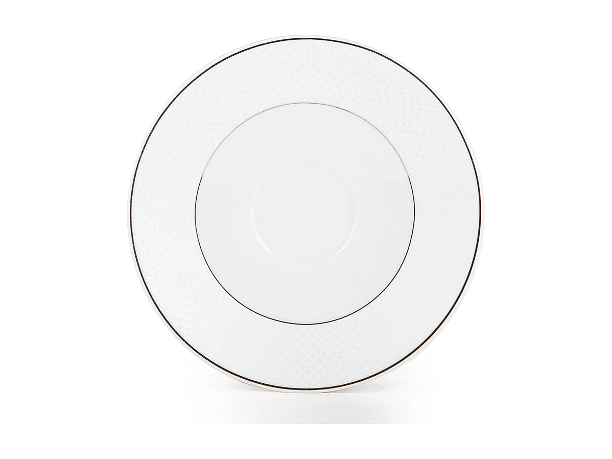 Kaffeeset für 6 Personen (9 Artikel) - Porzellan - Weiß - AMELIA SATIN