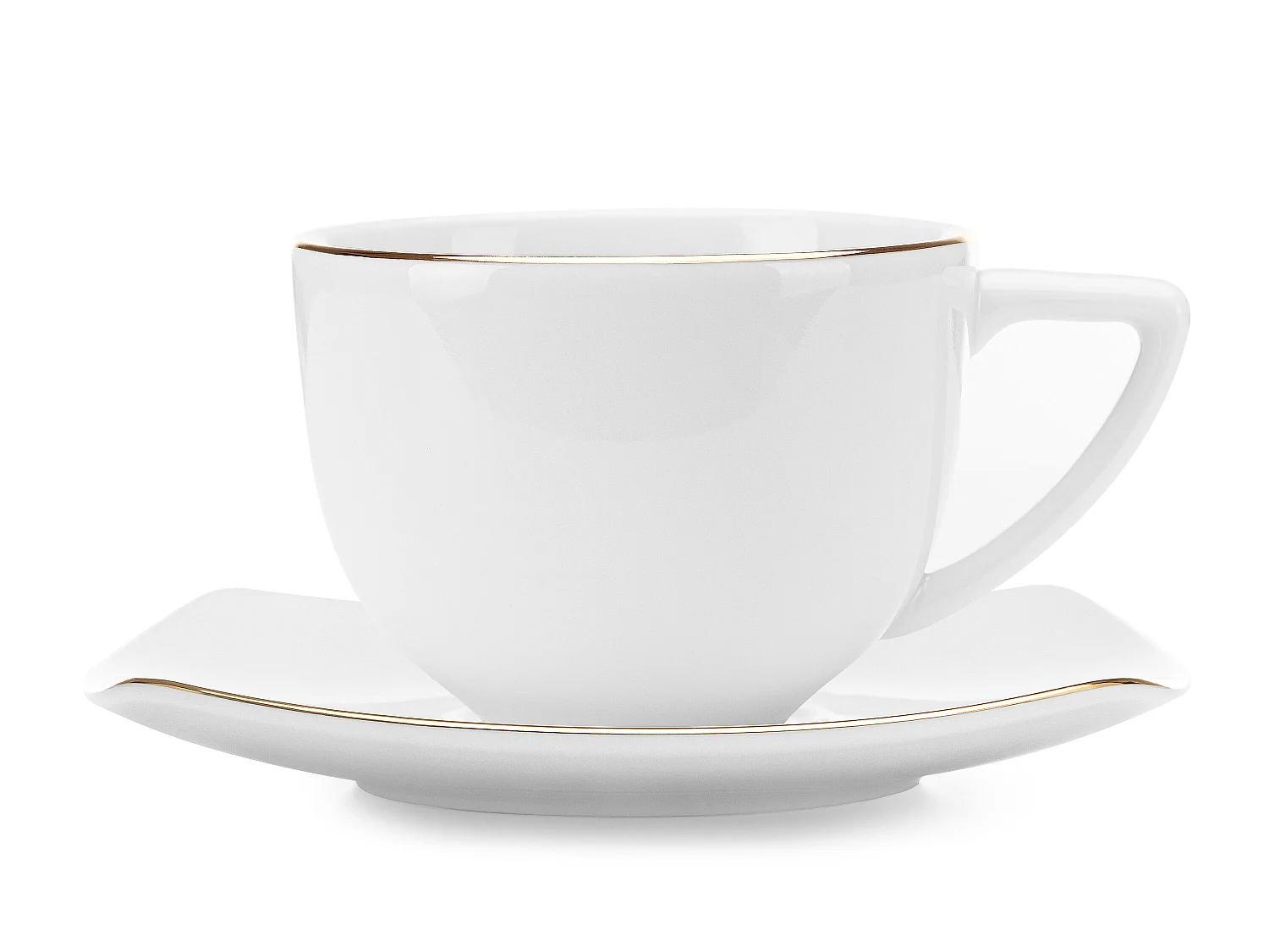 Kaffeetasse mit Untertasse 12 tlg. 6 Pers. - Weiß - CARLINA