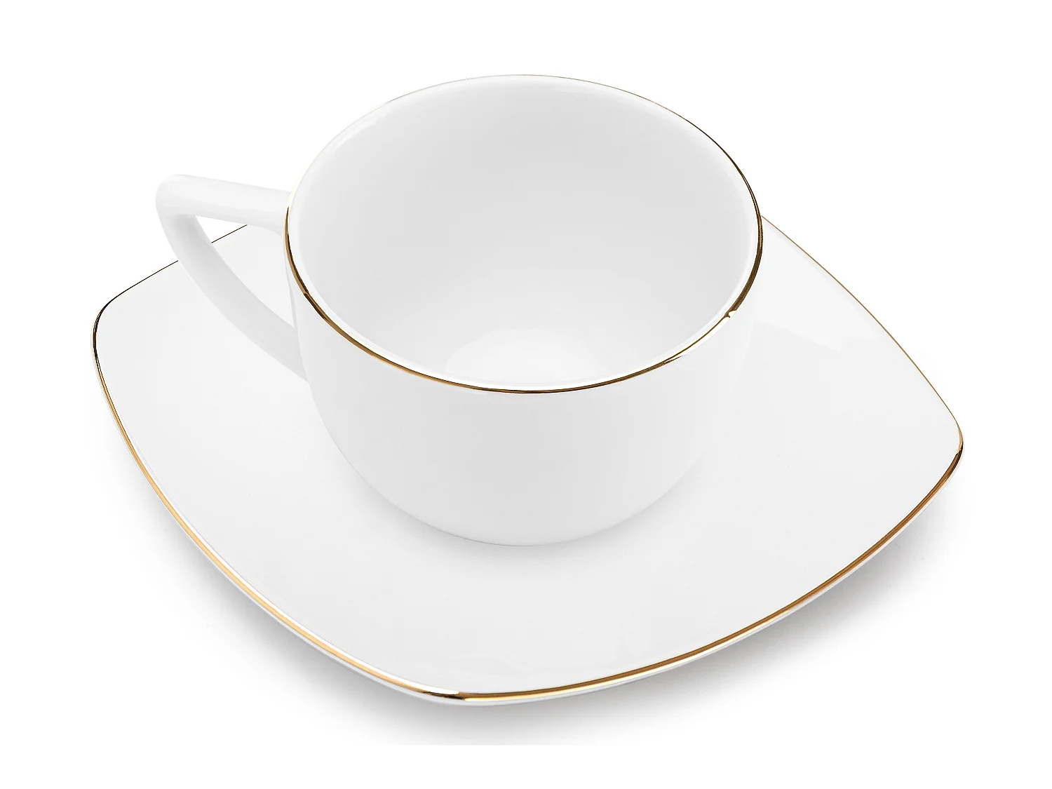 Kaffeetasse mit Untertasse 12 tlg. 6 Pers. - Weiß - CARLINA