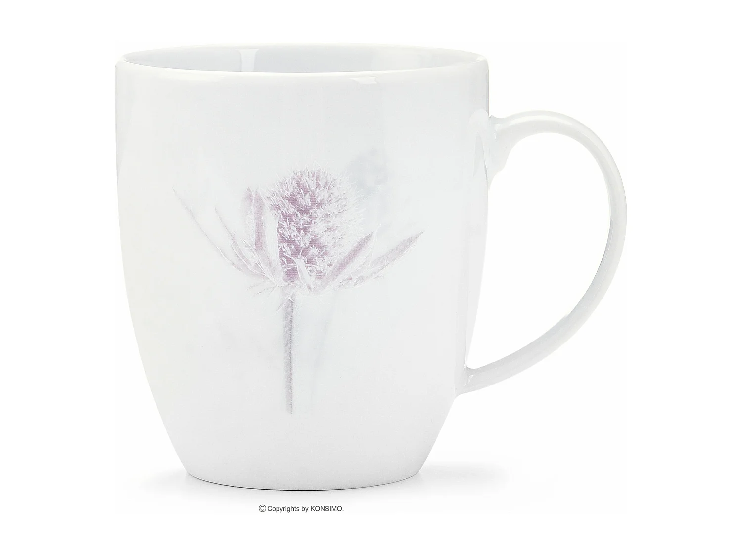 Becher-Set 380ml 6 Personen 6-tlg - Porzellan - Weiß/Violett - BOSS