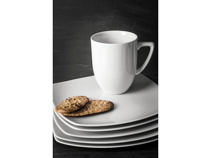 Teeservice Becher 12-tlg 6 Pers - Porzellan - weiß - CARLINA