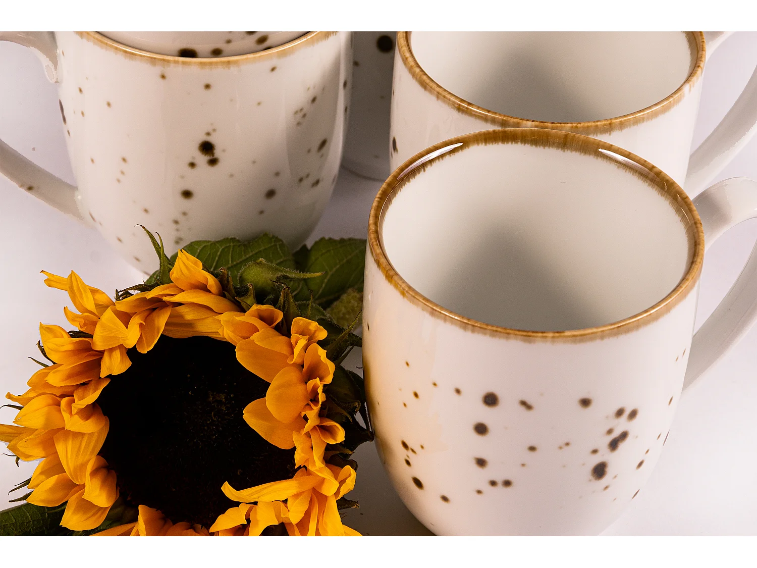 Becher-Set 400ml 6 Personen 6-tlg - Porzellan - cremefarben - ALUMINA