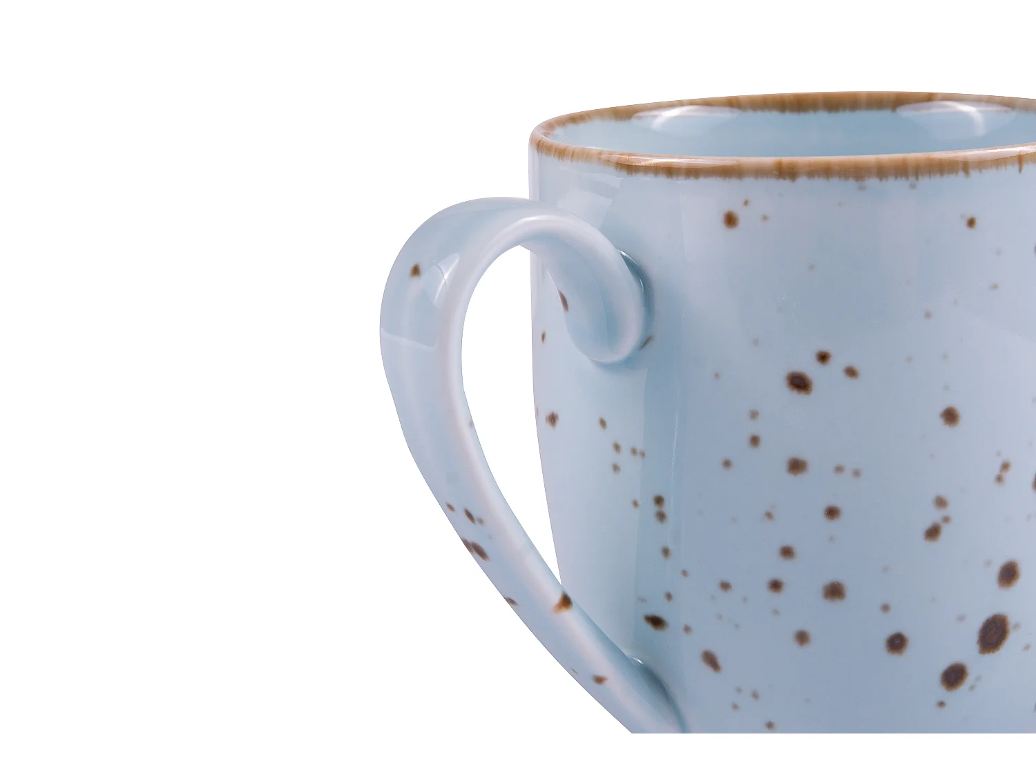 Becher-Set 400ml 6 Personen 6-tlg - Porzellan - hellblau - ALUMINA