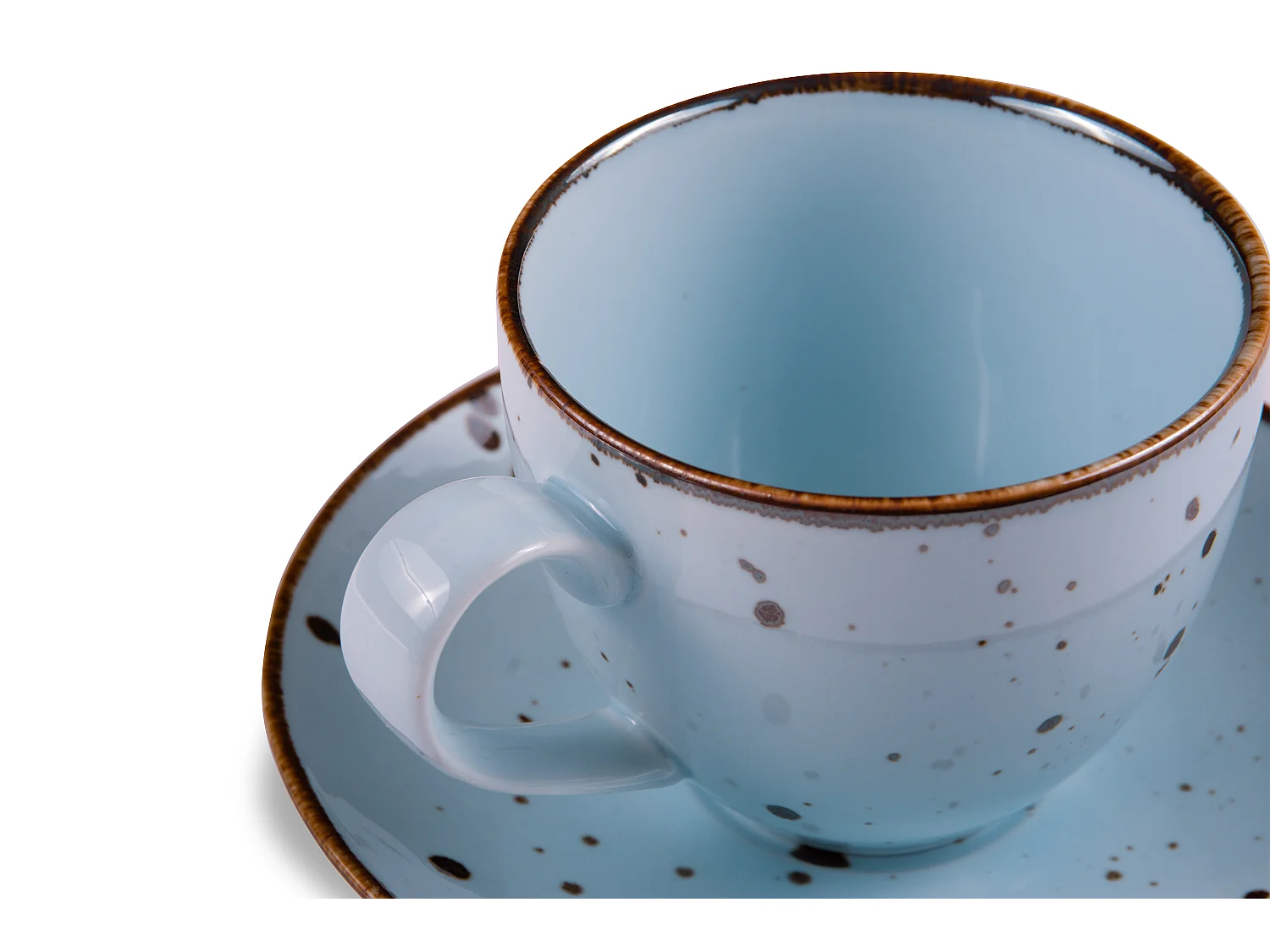 Kaffeeservice 300ml 6 Personen (12-tlg) - Porzellan - hellblau - ALUMINA