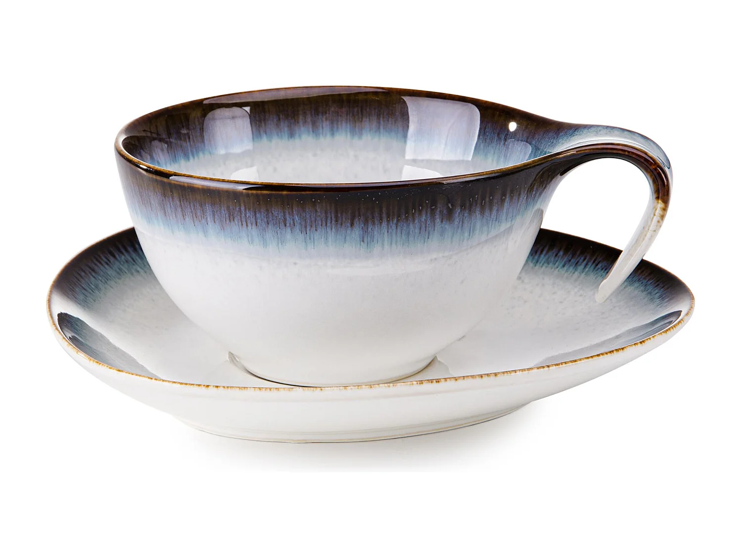 Kaffeeservice (12-tlg) - 6 Personen - Porzellan - marineblue - TIME DIM