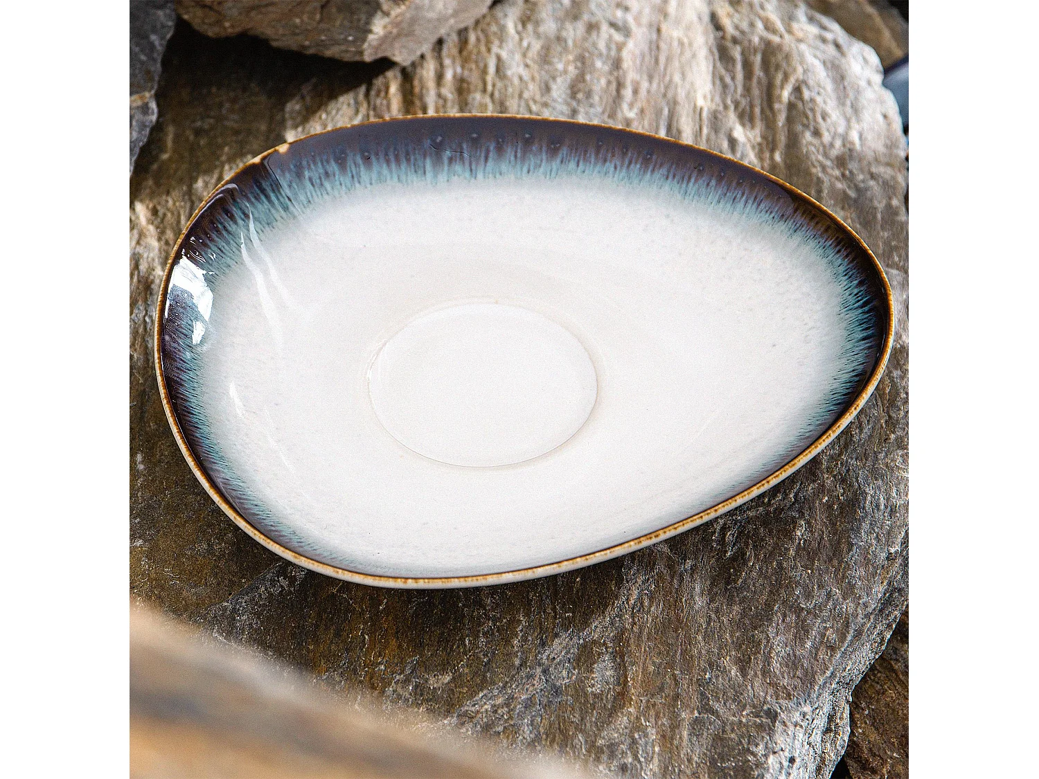 Kaffeeservice (12-tlg) - 6 Personen - Porzellan - marineblue - TIME DIM