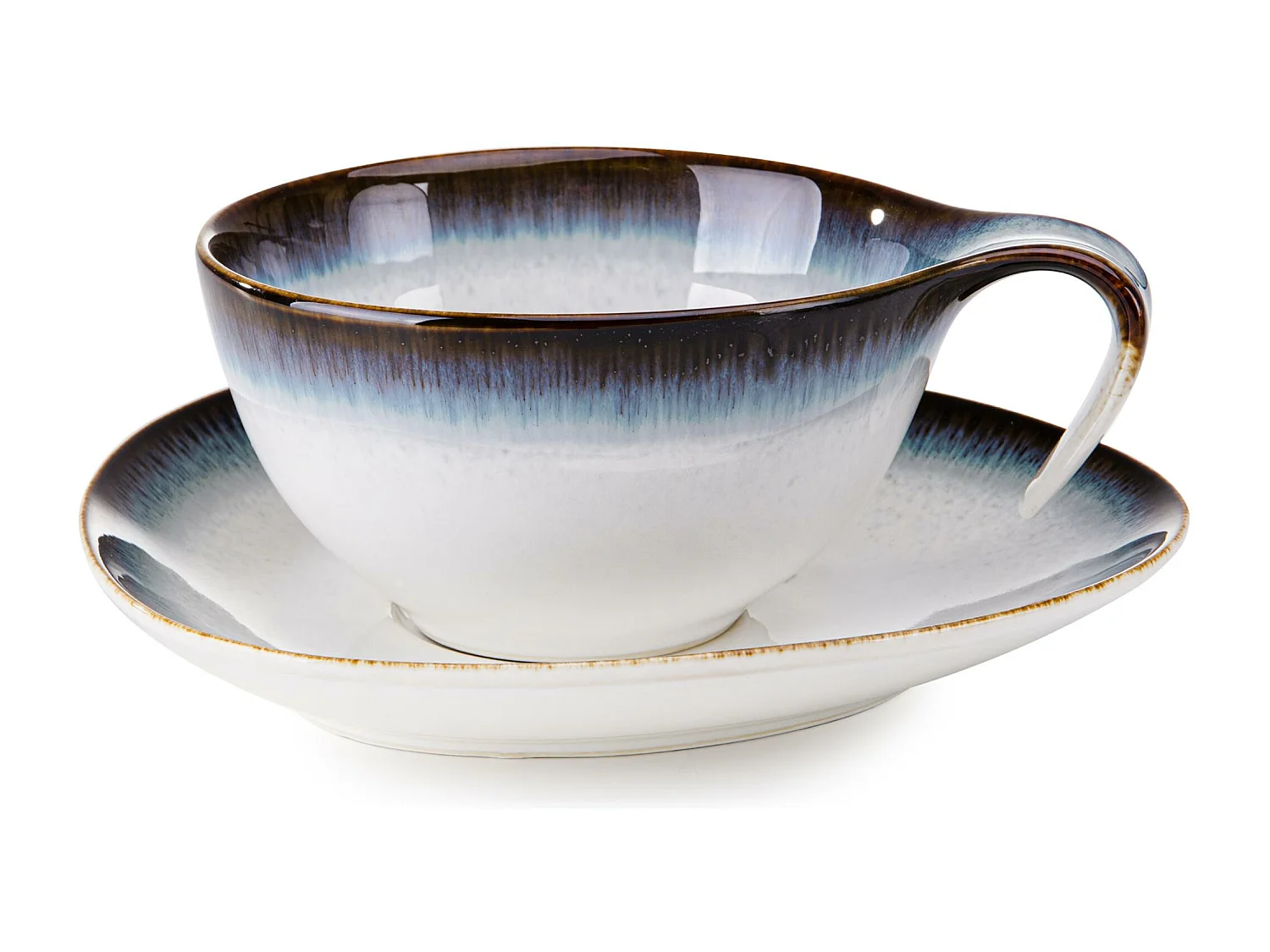 Kaffeeservice (12-tlg) - 6 Personen - Porzellan - marineblue - TIME DIM