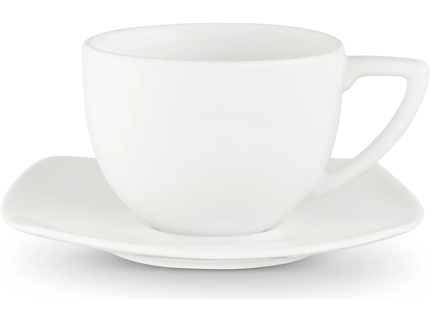Tassen- und Untertassenset 12-teilig 6 Personen - Porzellan - weiß - CARLINA