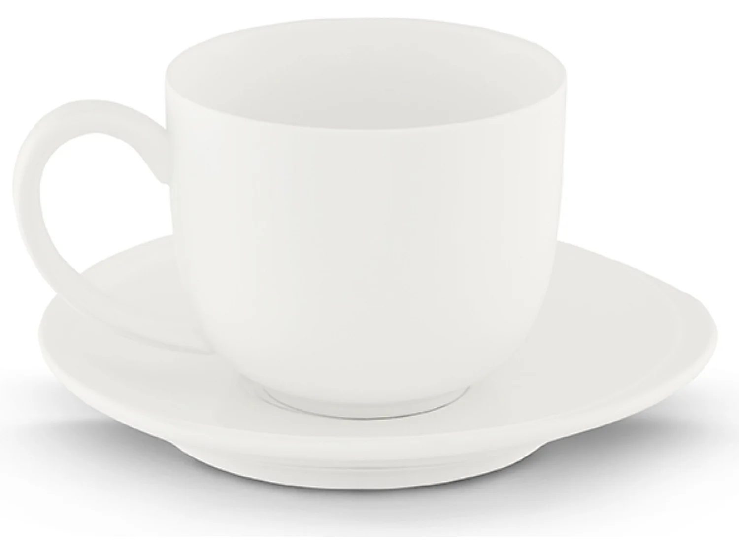 Kaffeeservice Espresso-Set für 6 Personen 13tlg - Porzellan - weiß - RESEDA
