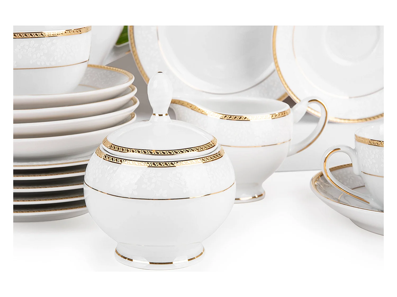 Teeservice für 6 Personen (15-teilig) - Porzellan - Gold - NEW HOLLIS GOLD