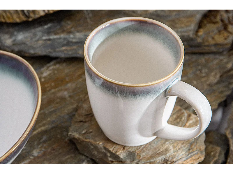 Becher 350ml 6-tlg - Porzellan - bunt - FREJA