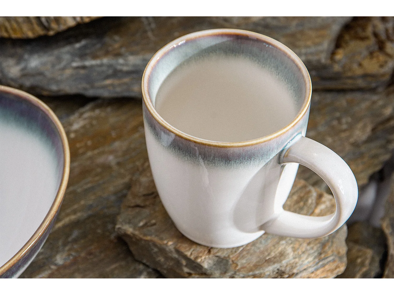 Becher 350ml 6-tlg - Porzellan - bunt - FREJA