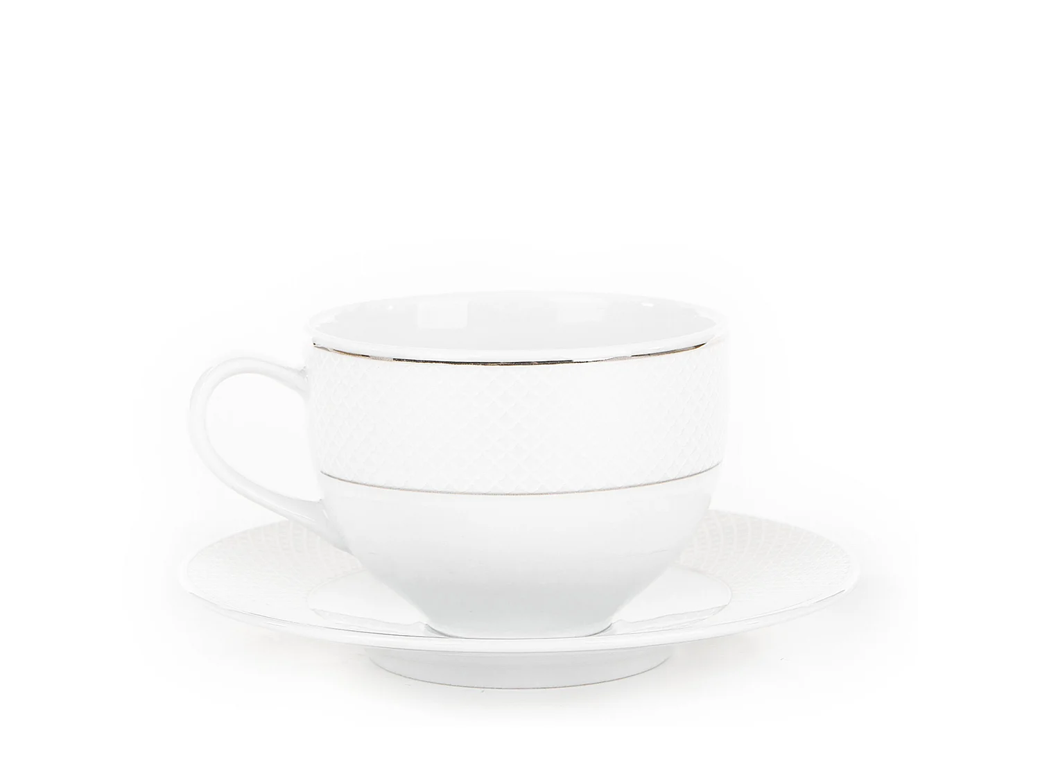 Tassenset 6 Pers. (12 Artikel) - Porzellan - Weiß - AMELIA