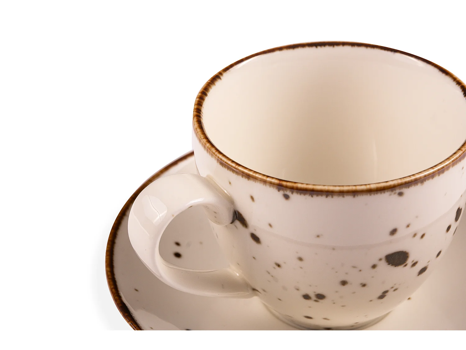 Kaffeeservice (12-tlg) - 6 Personen - Porzellan - cremefarben - ALUMINA