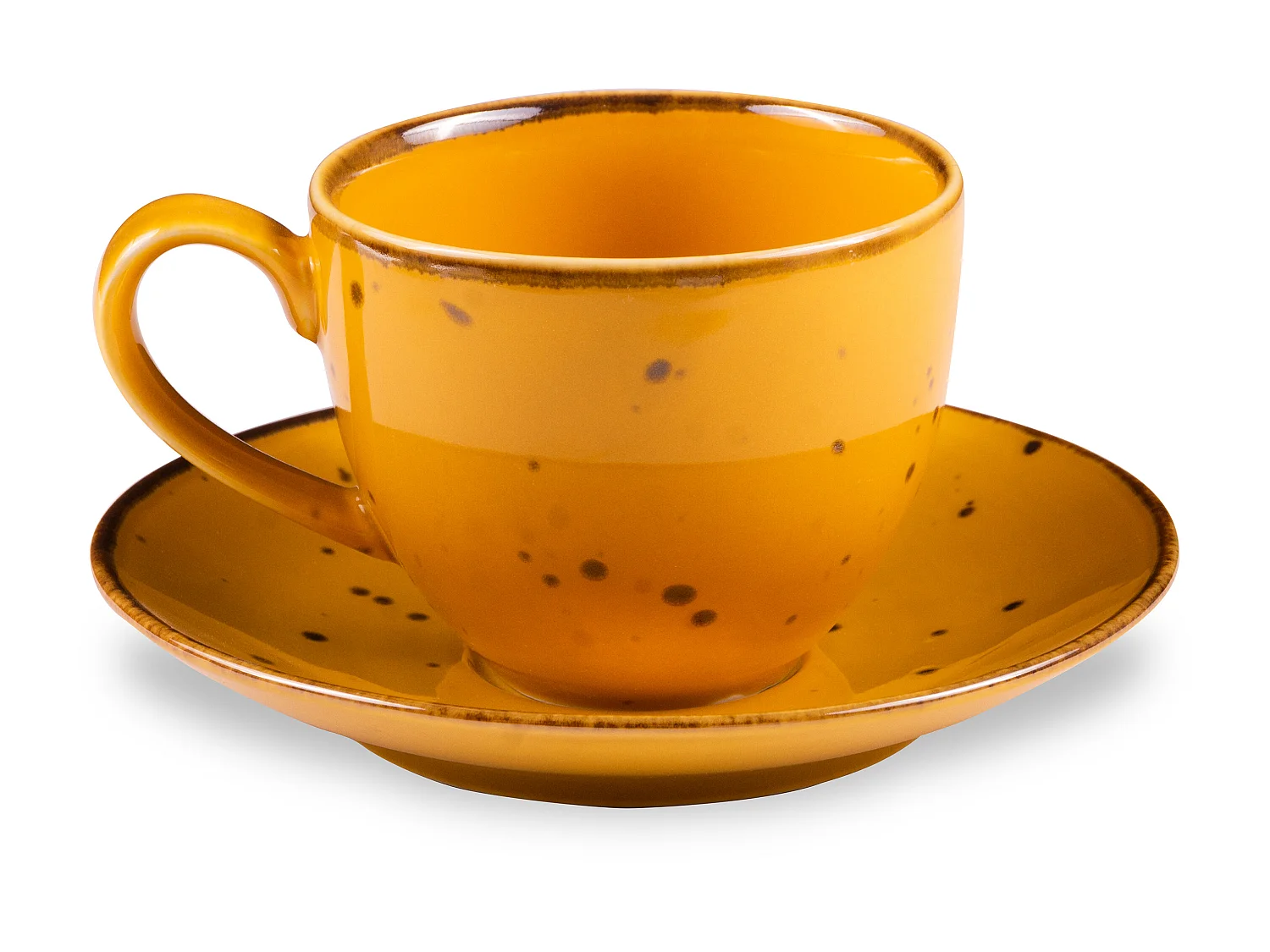 Kaffeeservice 300ml 6 Personen (12-tlg)  - Porzellan - Gelb - ALUMINA