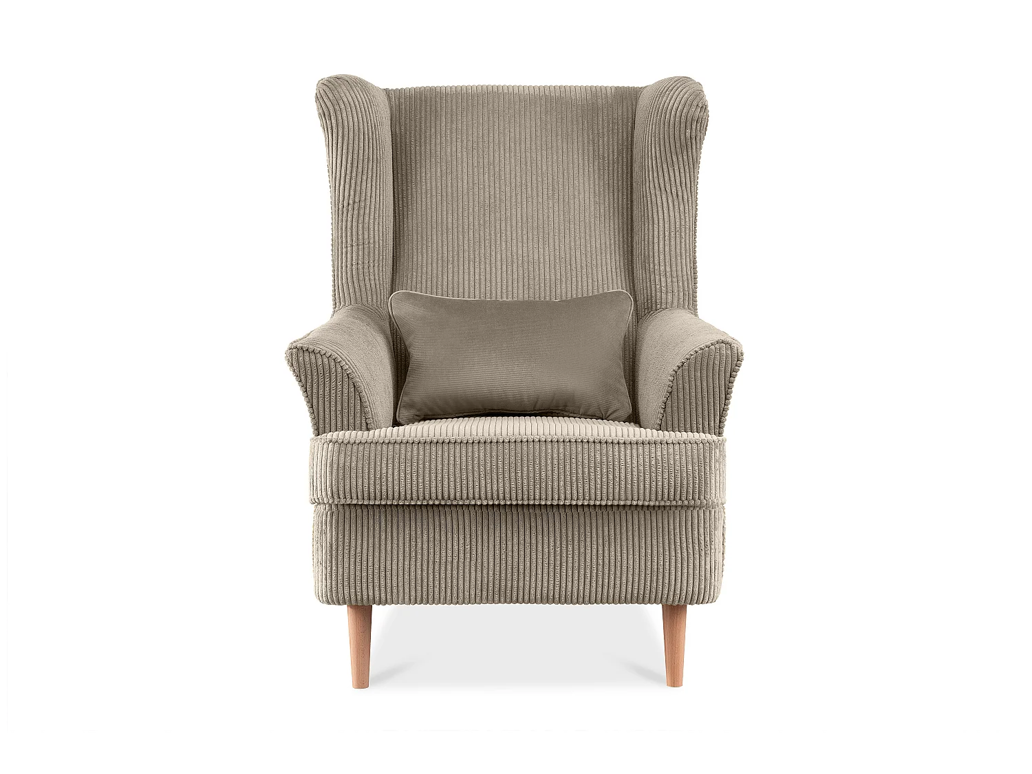 Klassischer Sessel aus Stoff Cordsamt -  beige - STRALIS