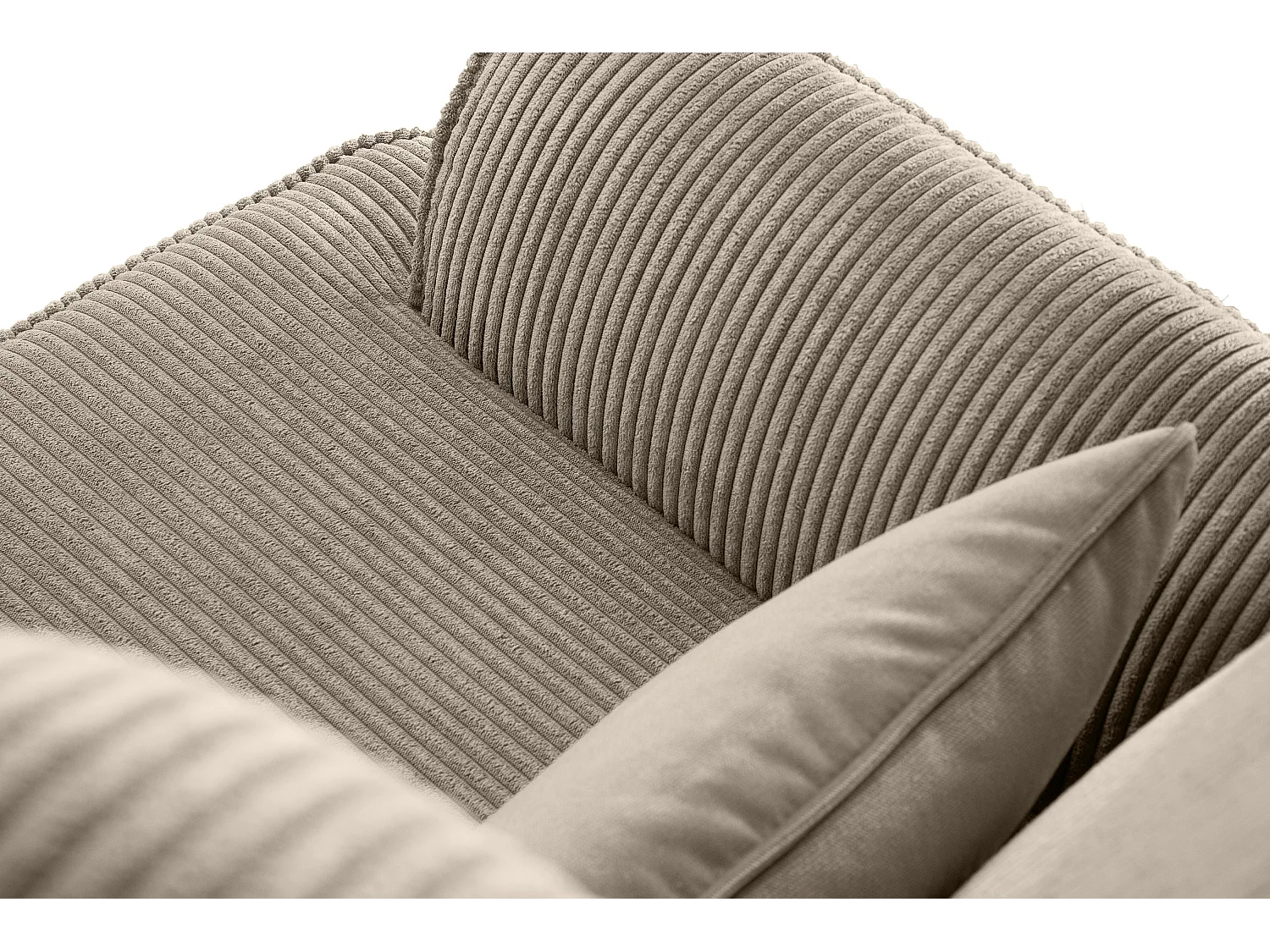 Klassischer Sessel aus Stoff Cordsamt -  beige - STRALIS